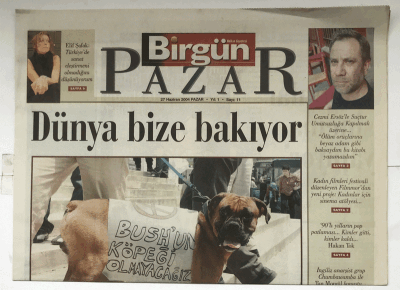 Birgün Pazar Gazetesi 27 Haziran 2004 - Elif Şafak Türkiyede Sanat Eleştirmeni Olmadığını Düşünüyorum GZ5560 - 1