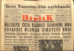 Birlik Gazetesi 23 Mart 1962 - Grev Tasarısı Dün Açıklandı GZ71321 - 1