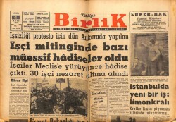 Birlik Gazetesi 4 Mayıs 1962 - İşçi Mitinginde Bazı Müessif Hadiseler Oldu GZ71107 - 2