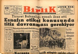 Birlik Gazetesi 5 Mayıs 1962 - Bahri Kuntun Basın Toplantısı GZ71105 - 1