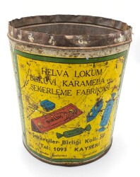Birlik Kayseri Teneke Bisküvi Kutusu AOB1869 (N) - 11