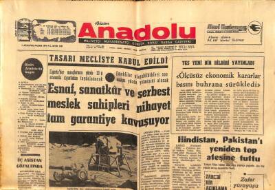 Bizim Anadolu Gazetesi 1 Ağustos 1971 - Astronotlar Dün Ayda Cip İle Gezinti Yaptılar GZ82538 - 1