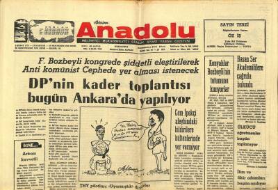 Bizim Anadolu Gazetesi 1 Şubat 1975 - Cem İpekçi Hakkındaki Bildirilere Yer Verilmiyor GZ97867 - 1