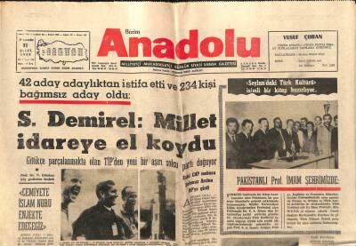 Bizim Anadolu Gazetesi 11 Eylül 1979 - Demirel Millet İdareye El Koydu GZ99160 - 1