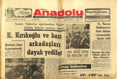 Bizim Anadolu Gazetesi 11 Mayıs 1972 - Kamil Kırıkoğlu Ve Bazı Arkadaşları Dayak Yedi GZ97854 - 1