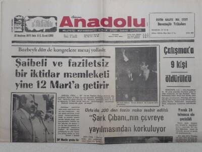 Bizim Anadolu Gazetesi - 12 Haziran 1973 - Libyada Kansız Bir İhtilal Kaddafi GZ111782 - 1