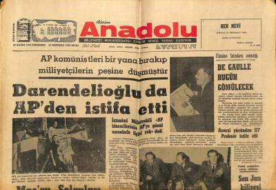 Bizim Anadolu Gazetesi 12 Kasım 1970 - De Gaulle Bugün Gömülecek GZ97872 - 1
