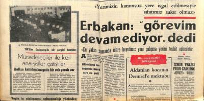 Bizim Anadolu Gazetesi 13 Ağustos 1969 - Necmettin ErbakanGörevim Devam Ediyor GZ103336 - 1