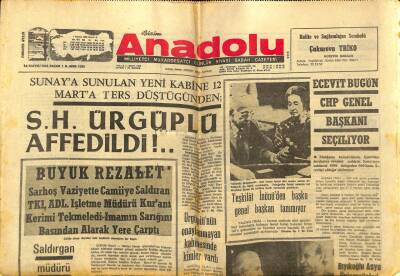 Bizim Anadolu Gazetesi 14 Mayıs 1972 - Ecevit Bugün CHP Genel Başkanı Seçiliyor GZ97851 - 1
