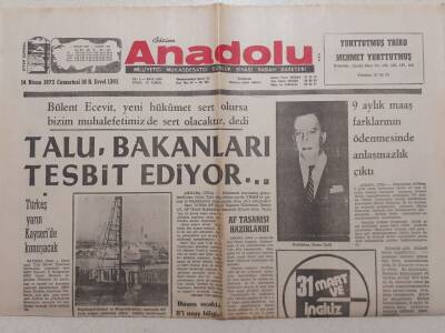 Bizim Anadolu Gazetesi - 14 Nisan 1973 - Talu, Bakanları Tespit Ediyor GZ111794 - 1