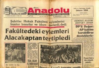 Bizim Anadolu Gazetesi 16 Haziran 1972 - Uşak , Sular Altında Kaldı GZ83826 - 1