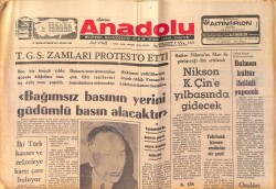 Bizim Anadolu Gazetesi 18 Temmuz 1971 - Nikson K.Çin'e Yılbaşında Gidecek - TCDD'nin Lokavt Kararı Blöf İmiş GZ158682 - Gökçekoleksiyon