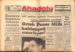 Bizim Anadolu Gazetesi 19 Temmuz 1971 - Kral Hüseyin Tek Başına Kaldı - Noter Ücreti Yeni Zam Görecek GZ158683 - Gökçekoleksiyon