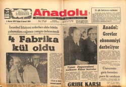 Bizim Anadolu Gazetesi 2 Kasım 1973 - 4 Fabrika Kül Oldu GZ103352 - 1