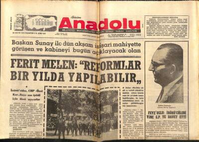 Bizim Anadolu Gazetesi 22 Mayıs 1972 - Hindistanda Sıcaktan 247 Çiçekten 200 Kişi Can Verdi GZ83819 - 1