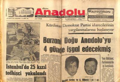 Bizim Anadolu Gazetesi 24 Mayıs 1972 - İstanbulda 25 Kızıl Tedhişçi Yakalandı GZ83818 - 1
