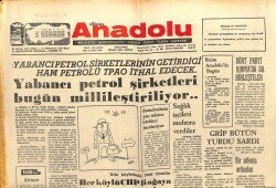 Bizim Anadolu Gazetesi 24 Ocak 1975 - Yabancı Petrol Şirketleri Millileştiriliyor GZ103324 - 2