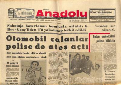 Bizim Anadolu Gazetesi 24 Şubat 1971 - Babıalinin Solaklarını T.M.T.F. Protesto Etti!.. GZ93288 - 1