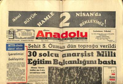 Bizim Anadolu Gazetesi 26 Mart 1970 - Dişleri Dökülmüş Aslan İle Yaralı Kartal Kapışacak GZ97864 - 1