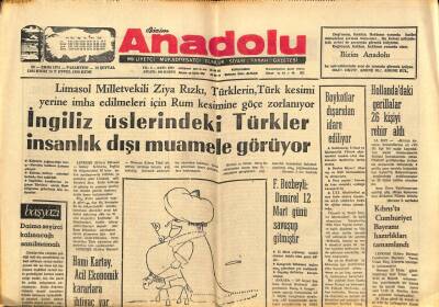 Bizim Anadolu Gazetesi 28 Ekim 1974 - İngiliz Üslerindeki Türkler İnsanlık Dışı Muamele Görüyor GZ93294 - 1