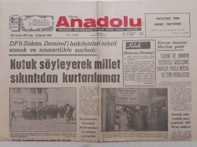 Bizim Anadolu Gazetesi - 28 Kasım 1972 - DPli Sükan Nutuk Söyleyerek Millet Sıkıntıdan Kurtulamaz GZ111807 - 1