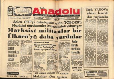 Bizim Anadolu Gazetesi 28 Kasım 1975 - Rumlar Kıbrısta Tahriklerine Hız Verdiler GZ90118 - 1