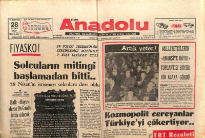 Bizim Anadolu Gazetesi 28 Nisan 1969 - Fakir Halkın Sigortasını Devlet Ödeyecek GZ103342 - 2