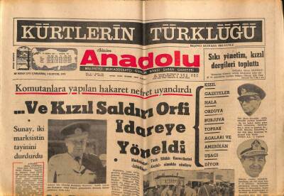 Bizim Anadolu Gazetesi 28 Nisan 1971 - ...Ve Kızıl Saldırı Orfi İdareye Yöneldi GZ90152 - 1