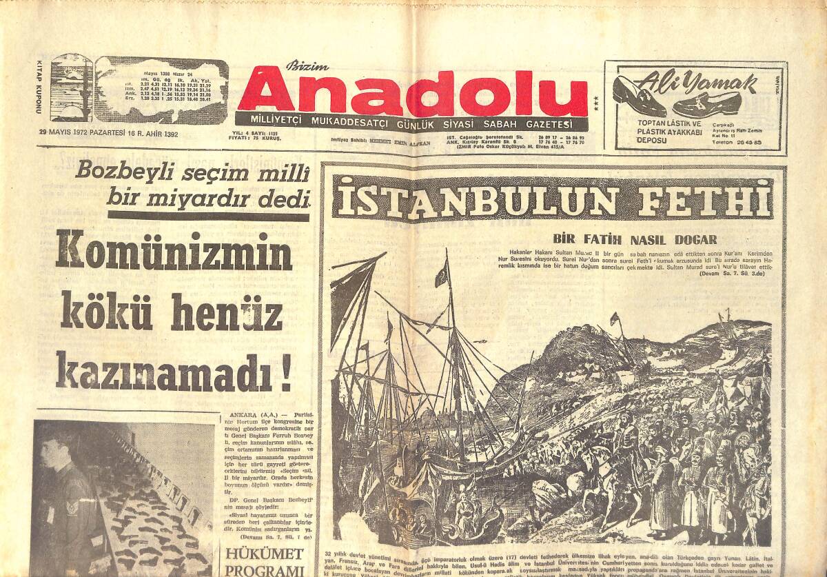 Bizim Anadolu Gazetesi 29 Mayıs 1972 - Köln Radyosu Almanya'daki İşçilerimize Sürekli Komünizm Propagandası Yapıyor GZ154091 - 1