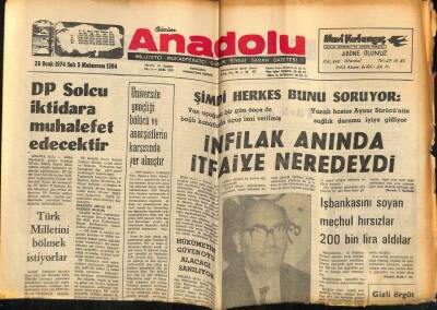 Bizim Anadolu Gazetesi 29 Ocak 1974 - Korutürk Veto Edince Meclis Tartışma Açtı GZ90158 - 1