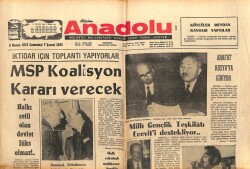 Bizim Anadolu Gazetesi 3 Kasım 1973 - MSP Koalisyon Kararı Verecek GZ103353 - 1