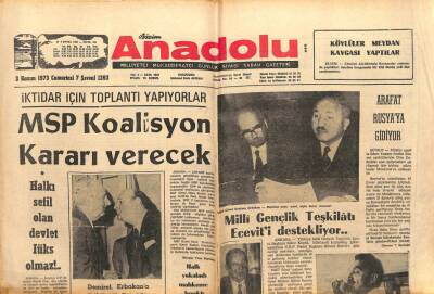 Bizim Anadolu Gazetesi 3 Kasım 1973 - MSP Koalisyon Kararı Verecek GZ103353 - 1