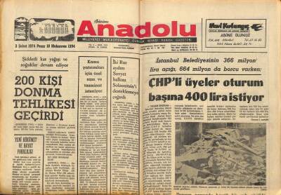 Bizim Anadolu Gazetesi 3 Şubat 1974 - Konya Belediyesi Bozuk Gıda Satan 3 İmalathaneyi Kapadı GZ90138 - 1
