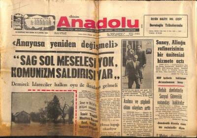 Bizim Anadolu Gazetesi 30 Haziran 1972 - Zonguldakta 10 Yıl Sonra Kömür Bitecek GZ83813 - 1
