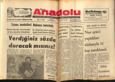Bizim Anadolu Gazetesi 31 Ocak 1974 - Bulgarlar Amerikan Sigarası Kaçakçılığı Yapıyor GZ90156 - 1