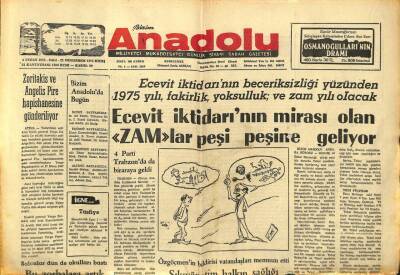 Bizim Anadolu Gazetesi 4 Şubat 1974 - Libyanın Yatırımları Ele Alınıyor GZ97871 - 1