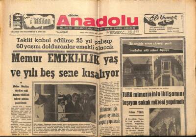 Bizim Anadolu Gazetesi 5 Haziran 1972 - Türk Mimarisinin İhtişamını Taşıyan Sokak Müzesi Yapılmalı GZ90122 - 1