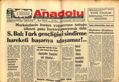 Bizim Anadolu Gazetesi 5 Kasım 1975 - Amiral Turner Kıbrıs Meselesini Yunanlılar Çıkardı GZ89539 - 1