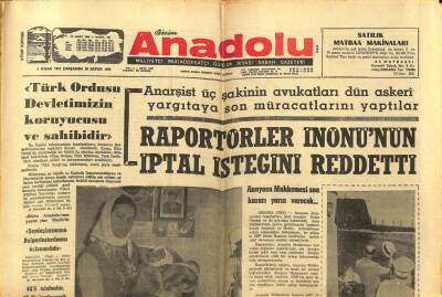 Bizim Anadolu Gazetesi 5 Nisan 1972 - Raportörler İnönünün İptal İsteğini Reddetti GZ97889 - 1