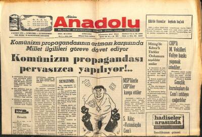 Bizim Anadolu Gazetesi 5 Şubat 1975 - Zeki Baştimar Öldü GZ103321 - 2