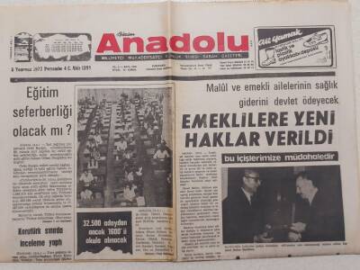 Bizim Anadolu Gazetesi - 5 Temmuz 1973 - Emeklilere Yeni haklar Verildi GZ111791 - 1