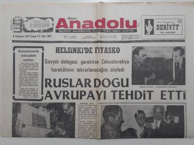Bizim Anadolu Gazetesi - 6 Temmuz 1973 - Ruslar Doğu Avrupayı Tehdit Etti GZ111790 - 1