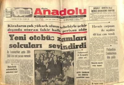 Bizim Anadolu Gazetesi 8 Haziran 1971 - Gazeteciler Sendikasının Nihat Erime Telgrafı !.. GZ115206 - 1