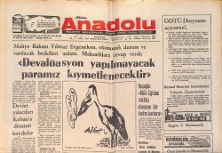 Bizim Anadolu Gazetesi 8 Haziran 1975 - Devlet Yıkıcıları Keban'a Dinamit Koydular GZ158726 - Gökçekoleksiyon