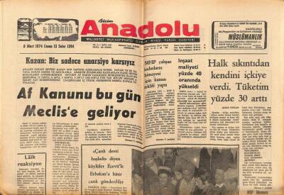 Bizim Anadolu Gazetesi 8 Mart 1974 - 50. Yıl Filmi İçin Fransız Rejisörüne 1 Milyon Lira Verilmiş GZ90129 - 1