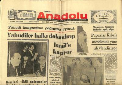 Bizim Anadolu Gazetesi 8 Şubat 1970 - Yahudiler Halkı Dolandırıp İsraile Kaçıyor GZ97861 - 1