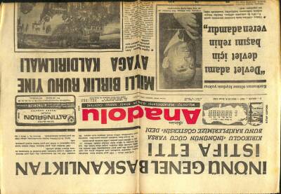 Bizim Anadolu Gazetesi 9 Mayıs 1972 - İsmet İnönü Genel Başkanlıktan İstifa Etti GZ97856 - 1