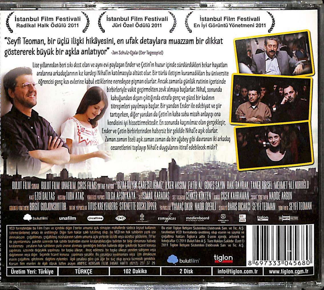 Bizim Büyük Çaresizliğimiz (2011) Orjinal VCD Film ' İlker Aksum - Fatih Al - Güneş Sayın '' VCD28084 - 2
