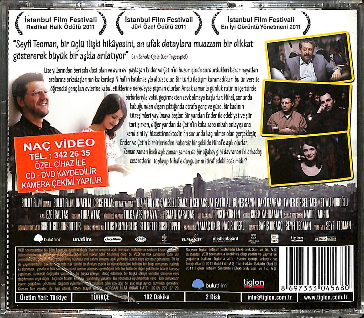 Bizim Büyük Çaresizliğimiz (2011) Orjinal Vcd Film ' İlker Aksum - Fatih Al - Güneş Sayın '' VCD28656 - 2