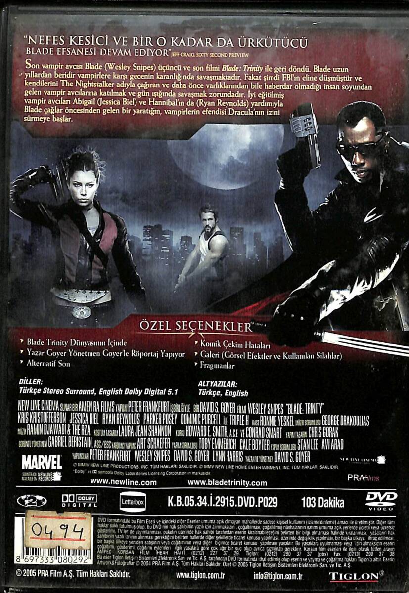 Blade Trinity DVD (İkinci El) DVD2738 - 2